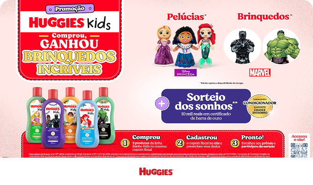Huggies Kids - Ganhou brinquedos incríveis